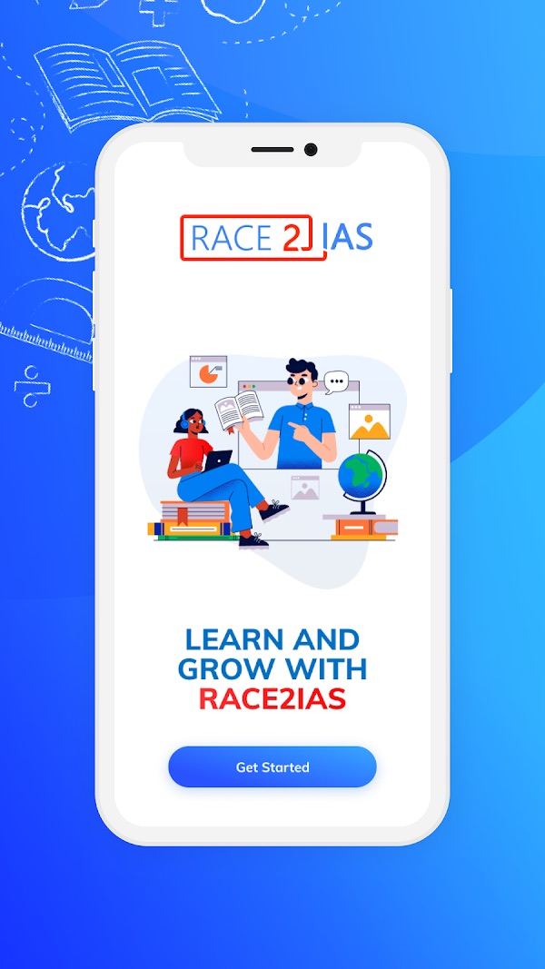 Testination store promotion showing its RACE2IAS welcome screen